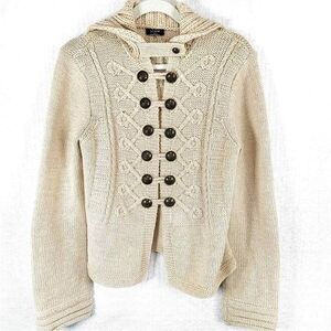 J. Crew Handknit Wool Fisherman’s Sweater Buttons M Gilmore Girls Rory Sweater